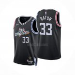 Camiseta Los Angeles Clippers Nicolas Batum NO 33 Ciudad 2022-23 Negro