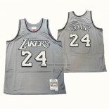 Camiseta Los Angeles Lakers Kobe Bryant NO 24 Mitchell & Ness 1996-97 Gris