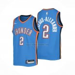 Camiseta Nino Oklahoma City Thunder Shai Gilgeous-Alexander NO 2 Icon 2021-22 Azul