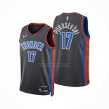 Camiseta Oklahoma City Thunder Alekse Pokusevski NO 17 Ciudad 2022-23 Gris