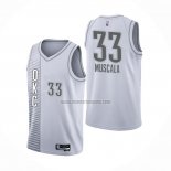 Camiseta Oklahoma City Thunder Mike Muscala NO 33 Ciudad 2021-22 Blanco