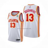 Camiseta Atlanta Hawks Bogdan Bogdanovic NO 13 Association 2020-21 Blanco