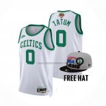 Camiseta Boston Celtics Jayson Tatum NO 0 75th Anniversary 2022 NBA Finals Blanco