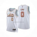 Camiseta Cleveland Cavaliers Kevin Love NO 0 Ciudad 2022-23 Blanco