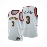 Camiseta Denver Nuggets Nahshon Hyland NO 3 Ciudad 2022-23 Blanco