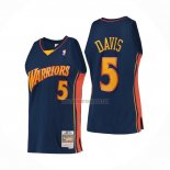 Camiseta Golden State Warriors Baron Davis NO 5 Mitchell & Ness 2006-07 Azul