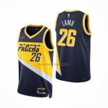 Camiseta Indiana Pacers Jeremy Lamb NO 26 Ciudad 2021-22 Azul