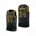 Camiseta Los Angeles Lakers Kobe Bryant NO 24 Ciudad 2017-18 Negro