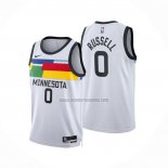 Camiseta Minnesota Timberwolves D'angelo Russell NO 0 Ciudad 2022-23 Blanco