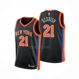 Camiseta New York Knicks Cam Reddish NO 21 Ciudad 2022-23 Negro
