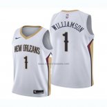Camiseta Nino New Orleans Pelicans Zion Williamson NO 1 Association 2019-20 Blanco