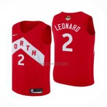 Camiseta Nino Toronto Raptors Kawhi Leonard NO 2 Earned 2018-19 Rojo