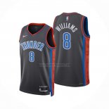 Camiseta Oklahoma City Thunder Jalen Williams NO 8 Ciudad 2022-23 Gris