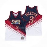 Camiseta Philadelphia 76ers Allen Iverson NO 3 Mitchell & Ness Negro