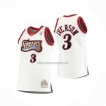 Camiseta Philadelphia 76ers Allen Iverson NO 3 Retro Blanco