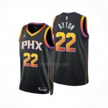 Camiseta Phoenix Suns Deandre Ayton NO 22 Statement 2022-23 Negro