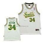 Camiseta Seattle SuperSonics Ray Allen NO 34 Historic Blanco