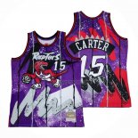 Camiseta Toronto Raptors Vince Carter NO 15 Mitchell & Ness 1998-99 Violeta