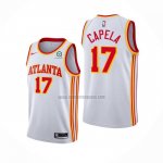 Camiseta Atlanta Hawks Clint Capela NO 17 Association 2020-21 Blanco