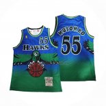 Camiseta Atlanta Hawks Dikembe Mutombo NO 55 Mitchell & Ness 1996-97 Verde