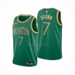 Camiseta Boston Celtics Jaylen Brown NO 7 Ciudad 2019-20 Verde