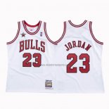 Camiseta Chicago Bulls Michael Jordan NO 23 Mitchell & Ness 1998 Blanco