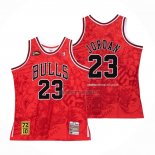 Camiseta Chicago Bulls Michael Jordan NO 23 Mitchell & Ness Hebru Brantley Rojo