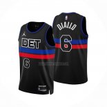 Camiseta Detroit Pistons Hamidou Diallo NO 6 Statement 2022-23 Negro