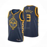 Camiseta Golden State Warriors Jordan Poole NO 3 Ciudad 2018-19 Azul