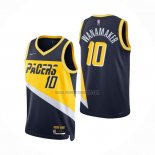 Camiseta Indiana Pacers Brad Wanamaker NO 10 Ciudad 2021-22 Azul