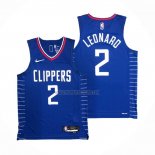 Camiseta Los Angeles Clippers Kawhi Leonard NO 2 Icon 2020-21 Autentico Azul