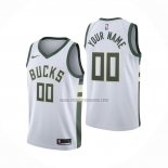 Camiseta Milwaukee Bucks Personalizada Association 2020-21 Blanco