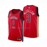 Camiseta New Orleans Pelicans CJ McCollum NO 3 Statement 2023-24 Rojo
