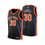 Camiseta New York Knicks Julius Randle NO 30 Ciudad 2022-23 Negro