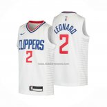Camiseta Nino Los Angeles Clippers Kawhi Leonard NO 2 Association 2020-21 Blanco