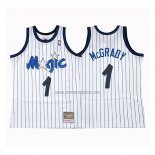 Camiseta Orlando Magic Tracy McGrady NO 1 Hardwood Classics Throwback Blanco