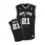 Camisetas San Antonio Spurs Tim Duncan NO 21 Retro Negro