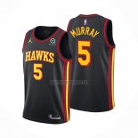 Camiseta Atlanta Hawks Dejounte Murray NO 5 Statement 2022-23 Negro