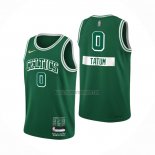 Camiseta Boston Celtics Jayson Tatum NO 0 Ciudad 2021-22 Verde