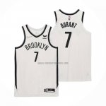 Camiseta Brooklyn Nets Kevin Durant NO 7 Association Autentico Blanco
