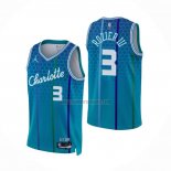 Camiseta Charlotte Hornets Terry Rozier III NO 3 Ciudad 2021-22 Azul