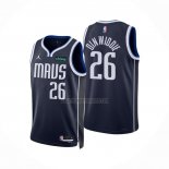 Camiseta Dallas Mavericks Spencer Dinwiddie NO 26 Statement 2022-23 Azul