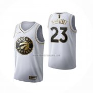 Camiseta Golden Edition Toronto Raptors Fred Vanvleet NO 23 Blanco