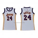 Camiseta Mujer Los Angeles Lakers Kobe Bryant NO 24 Blanco