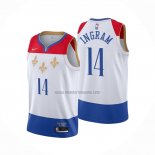 Camiseta New Orleans Pelicans Brandon Ingram NO 14 Ciudad 2020-21 Blanco