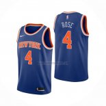 Camiseta New York Knicks Derrick Rose NO 4 Icon Azul