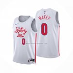 Camiseta Philadelphia 76ers Tyrese Maxey NO 0 Ciudad 2022-23 Blanco