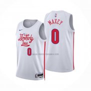 Camiseta Philadelphia 76ers Tyrese Maxey NO 0 Ciudad 2022-23 Blanco