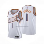 Camiseta Phoenix Suns Devin Booker NO 1 Association 2023-24 Blanco