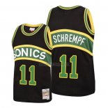 Camiseta Seattle SuperSonics Detlef Schrempf NO 11 Mitchell & Ness 1994-95 Negro